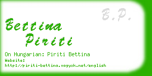 bettina piriti business card